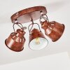 Ceiling Light Safari rust-coloured, 3-light sources