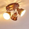 Ceiling Light Safari rust-coloured, 3-light sources