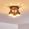 Ceiling Light Safari rust-coloured, 3-light sources