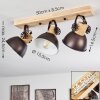 Ceiling Light Orny anthracite, Light wood, 3-light sources
