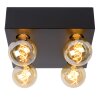 Lucide SURTUS Ceiling Light black, 4-light sources