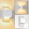 Baku wall light white, 1-light source