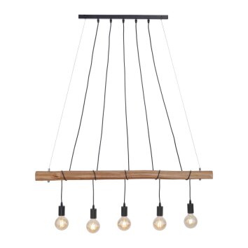 Leuchten-Direkt DAMIAN Pendant Light black, 5-light sources