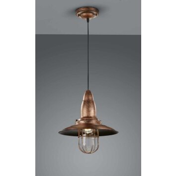 Trio FISHERMAN hanging light copper, 1-light source