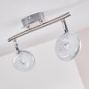 Donot Ceiling Light LED matt nickel, 2-light sources