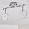 Donot Ceiling Light LED matt nickel, 2-light sources