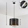 Bathinda Pendant Light black, 1-light source
