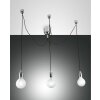 Fabas Luce BLOG Pendant Light chrome, black, 3-light sources