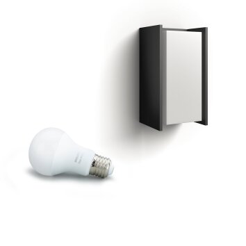 Philips HUE WHITE TURACO Wall Light anthracite, 1-light source