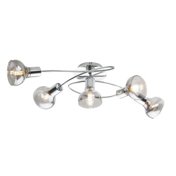 Globo LOTHAR Ceiling light grey, 5-light sources