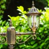 Ribadeo Lamp Post black-gold, 2-light sources