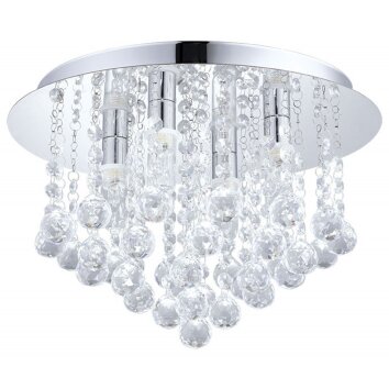 Eglo ALMONTE ceiling light LED chrome, Crystal optics, 4-light sources