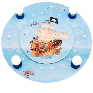 Elobra SEE Ceiling Light blue, 4-light sources