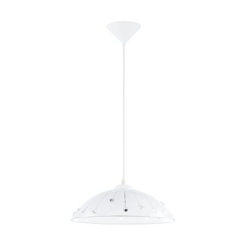 Eglo VETRO pendant light Crystal optics, white, 1-light source