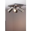 Trio 8024 ceiling light stainless steel, matt nickel, 4-light sources
