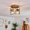 HAERVEJ Ceiling Light Dark wood, black, 2-light sources