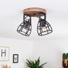 HAERVEJ Ceiling Light Dark wood, black, 2-light sources