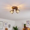 HAERVEJ Ceiling Light Dark wood, black, 2-light sources