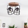 HAERVEJ Ceiling Light Dark wood, black, 2-light sources