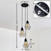 Baguio Pendant Light black, 3-light sources