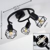 Baripada Ceiling Light black, 3-light sources