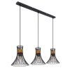 Pendant Light Globo PURRA black, 3-light sources