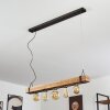 MONTGOMERY Pendant Light Light wood, black, 5-light sources