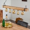 MONTGOMERY Pendant Light Light wood, black, 5-light sources