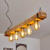 MONTGOMERY Pendant Light Light wood, black, 5-light sources