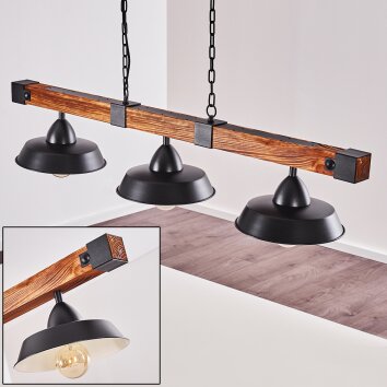 Corippo Pendant Light black, 3-light sources