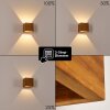 Adak Wall Light LED Dark wood, 1-light source
