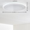 Lowell Ceiling light LED white, 2-light sources, Remote control, Colour changer