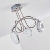 Donot Ceiling Light LED matt nickel, 3-light sources