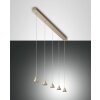 Fabas Luce DELTA Pendant Light LED gold, 5-light sources