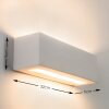 Gemini wall light white, 1-light source