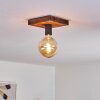 AMNICON Ceiling Light Dark wood, black, 1-light source