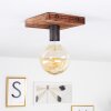 AMNICON Ceiling Light Dark wood, black, 1-light source