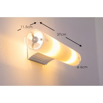 Ideallux CAMERINO AP2 wall light aluminium, 2-light sources