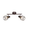Globo Akin ceiling spotlight brown, 2-light sources