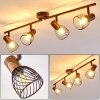 Ceiling Light Arjen brown, rust-coloured, 4-light sources