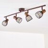 Ceiling Light Arjen brown, rust-coloured, 4-light sources