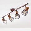 Ceiling Light Arjen brown, rust-coloured, 4-light sources
