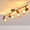 Ceiling Light Arjen brown, rust-coloured, 4-light sources