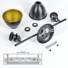 Ceiling Light Koppom black, 2-light sources