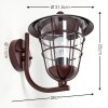 SONVIL Outdoor Wall Light brown, 1-light source