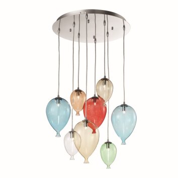 Ideal Lux CLOWN Pendant Light chrome, 8-light sources