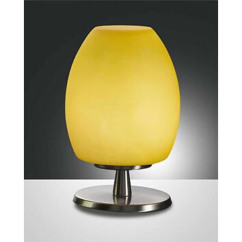 Fabas Luce ROCKFORD table lamp matt nickel, 1-light source