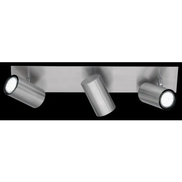 Trio 8024 ceiling light stainless steel, matt nickel, 3-light sources