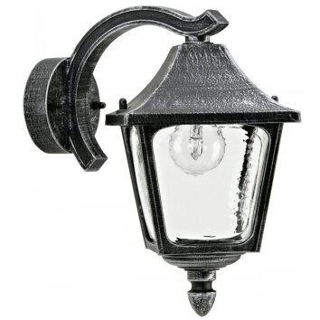 Albert 1821 outdoor wall light black, silver, 1-light source