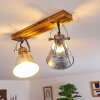 BERKELEY Ceiling Light dark brown, galvanized, 2-light sources